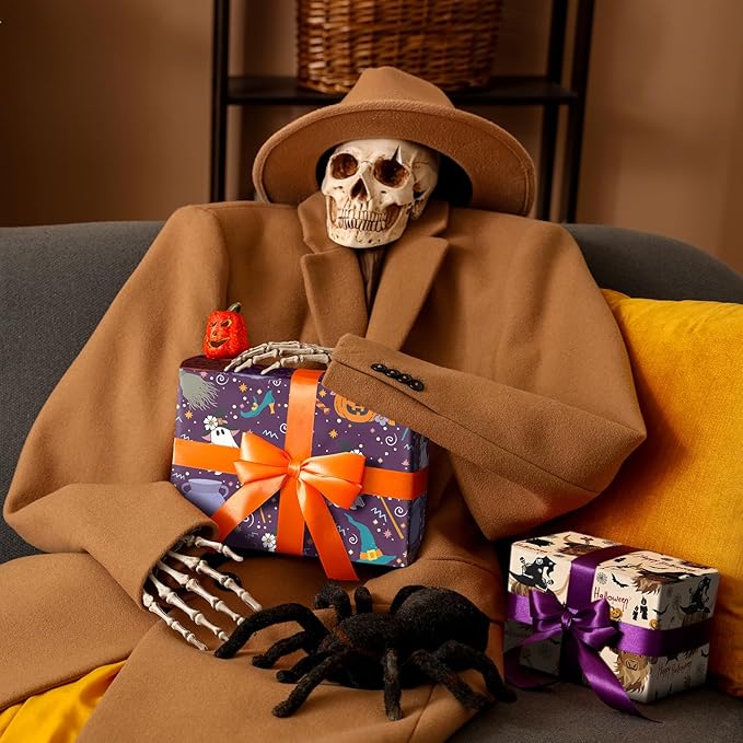 LeZakaa Funny Halloween Wrapping Paper Roll - Image 3