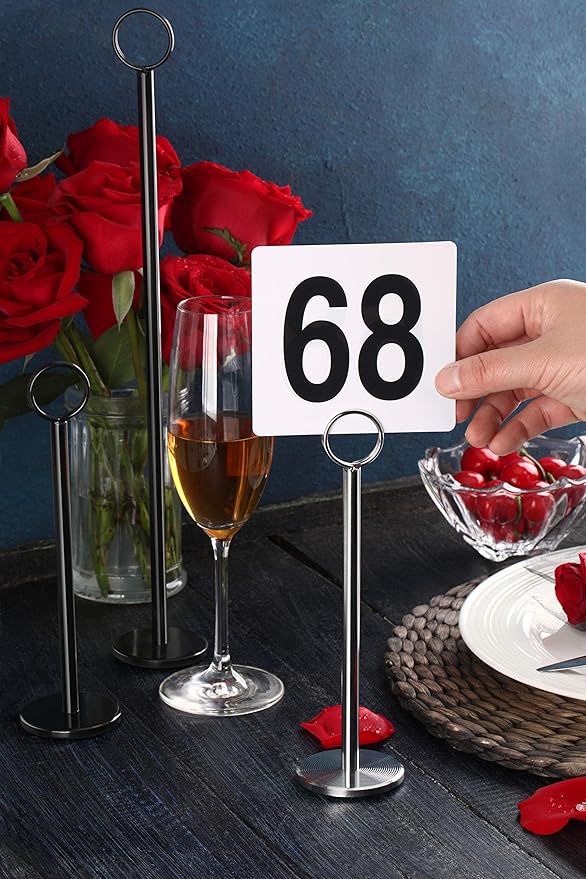 New Star Foodservice 27730 Ring-Clip Table Number Holder/Number Stand/Place - Image 8