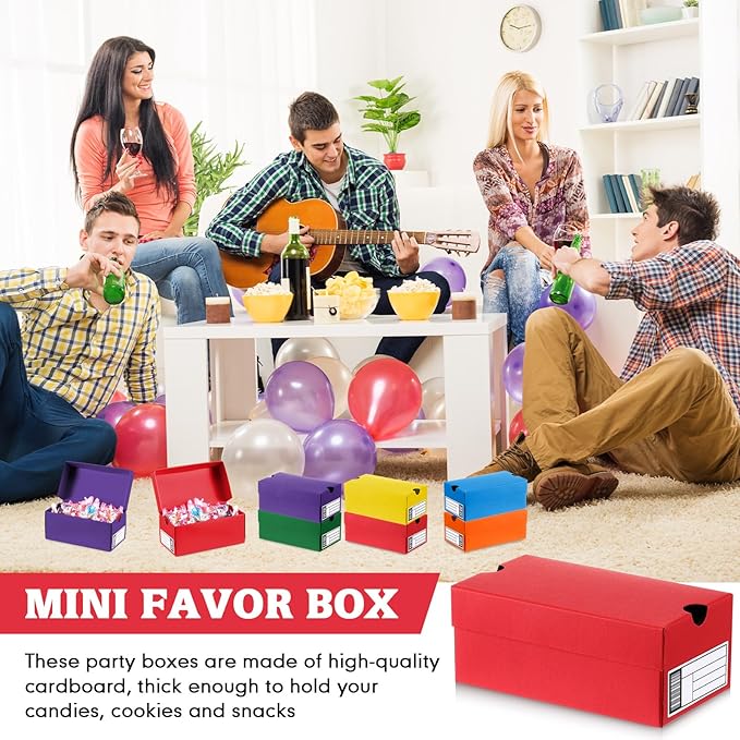 12 Sets Mini Shoe Gifts Boxes for Party Favors 4.7 x 2.5 x 2 Inch Sports Mini - Image 6