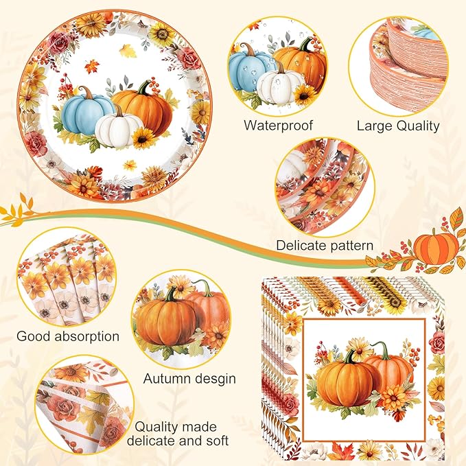 452 Pcs Fall Party Decorations Thanksgiving Party Supplies Fall Maple Leaves - Image 3