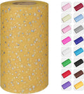 Glitter Tulle Rolls, 6” by 50 Yards Sequin Tule Netting Fabric Tulle by ICOSHOW