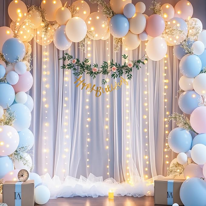 10x10ft White Tulle Backdrop Curtain - Image 4