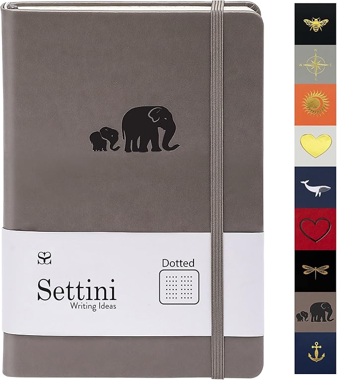 SETTINI Dotted Journal, 192 Archival-Quality Pages, QuillEase Bleed-Free Paper by Settini
