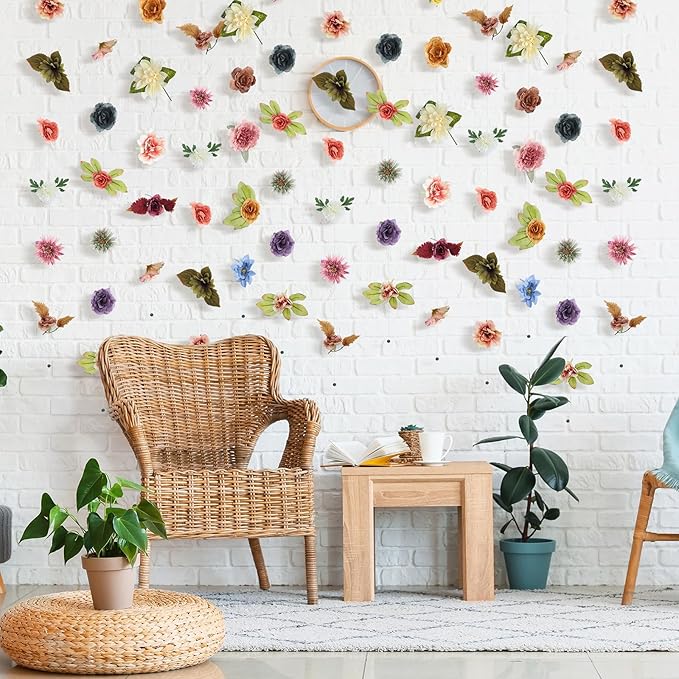 XunYee 6 Pcs 35.4 ft Flower Garlands Hanging Wildflower Backdrop Decoration - Image 7
