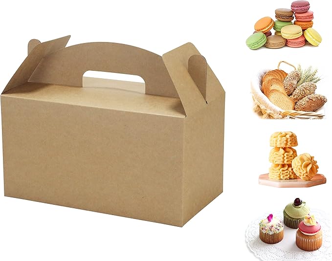 HUAPRINT Brown Treat Boxes Large Bulk, Gable Boxes 30 Pack 9.45x5x5Inches - Image 4