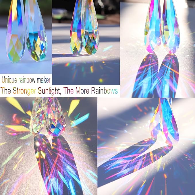 Crystals Teardrop Prisms Suncatcher Hanging Ornament Rainbow Maker - Image 5