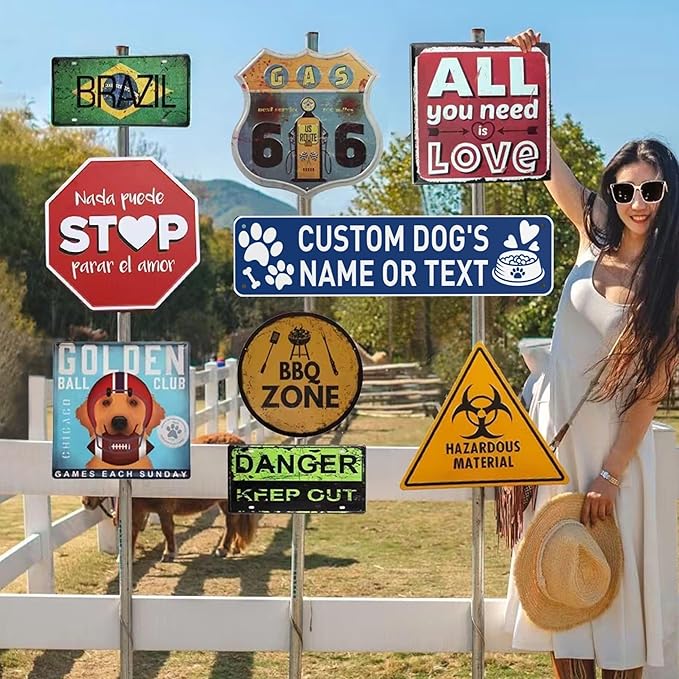 Custom Vintage Metal Sign Personalized Pet's Home Sign - Image 7