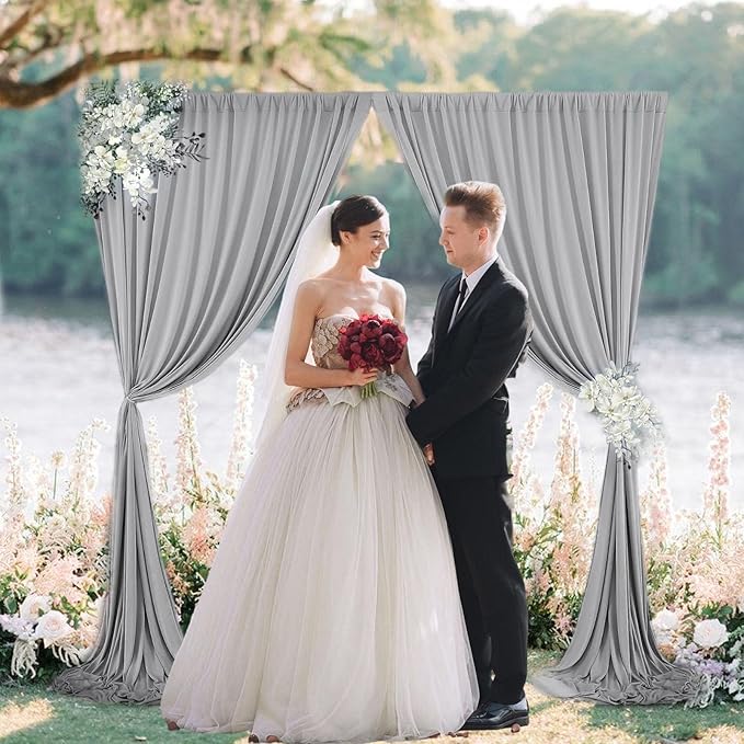 10 x 7 Feet New Dark Grey Backdrop Curtain - Image 3