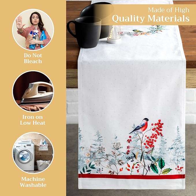 Maison d' Hermine Table Runner 100% Cotton Double Layer Table Runners 108 - Image 3