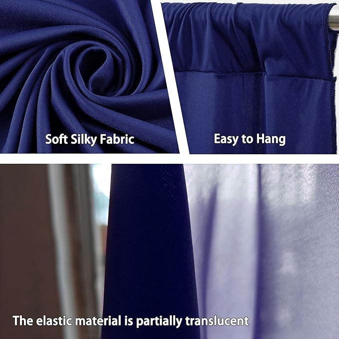 10 x 10 Feet Royal Blue Backdrop Curtain - Image 3