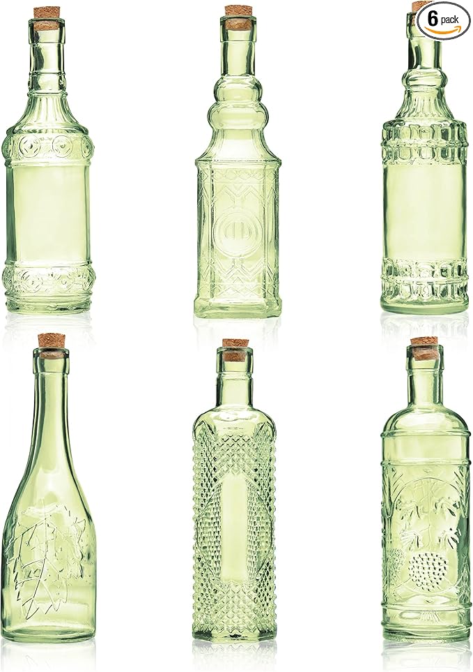 Assorted Green Glass Bottles by BULK+PARADISE