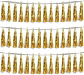 3P Gold Foil Fringe Metallic Tassel Streamers Banner Tassel Garland by HYSILLA