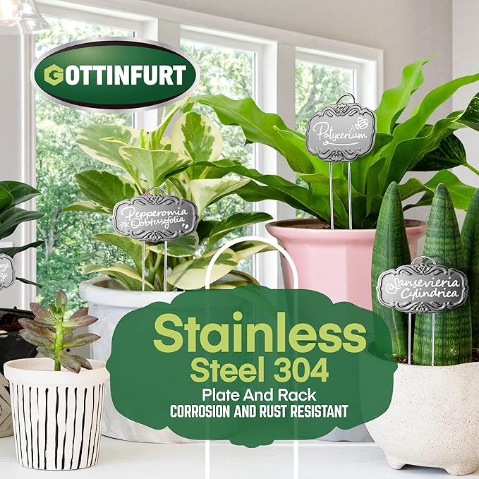 Updated Metal Plant Labels for Garden, 25 Pack Stainless Steel DIY Plant - Image 2