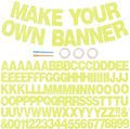 BEISHIDA 116 PCS Glitter Color Yellow DIY Letter Banner Kit Make Your Own by Beishida
