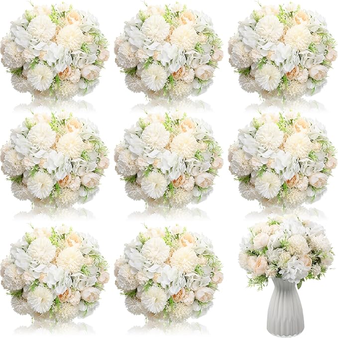 Tigeen Artificial Flowers Artificial Peonies Silk Flowers Faux Peony Fake Peony by Tigeen