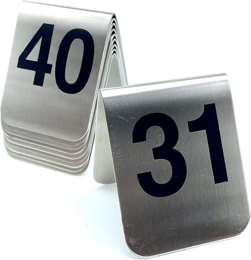 10 Pcs Metal Place Cards Stackable Tent Style Table Numbers，Place Card Holders by TRUEWON