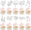 30 PCS He Asked She Said Yes Cupcake Toppers Engagement Cupcake Toppers Miss to by ZHUOWEISM