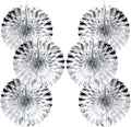 Silver Birthday Decorations, DIY Silver Paper Fans Hanging Decoration, by BARTHEW