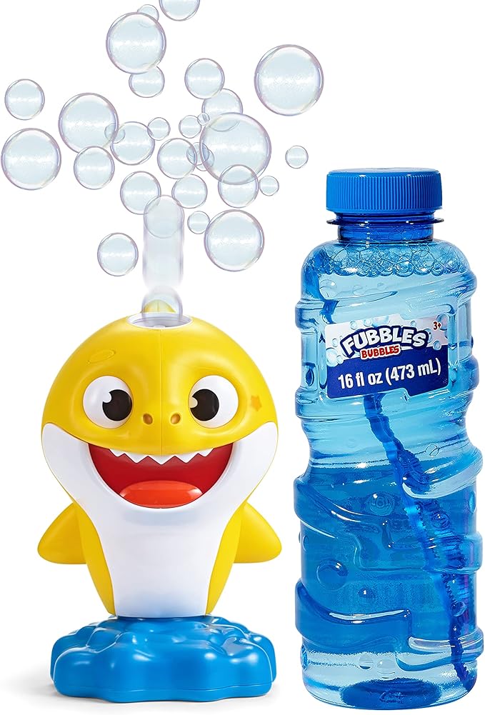 Little Kids Baby Shark NO Spill Musical Bubble Machine, Bubble Toy by LittleKids