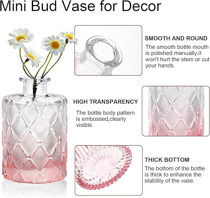 Arme Bud Vase Set of 32, Vintage Cute Mini Flower Vase, Home Table Flower Decor - Image 4