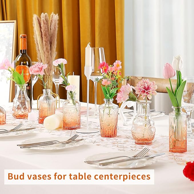 Mini Glass Bud Vases Flower Vases - Image 3