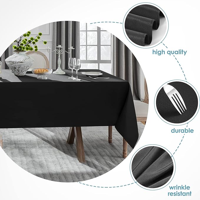 VidaFete Tablecloth 60 * 102inch 6 Pack Rectangle Table Cloth Polyester - Image 3
