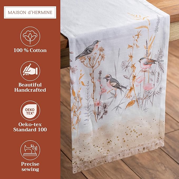 Maison d' Hermine Table runner 100% Cotton Single Layer Table Runners 72 inches - Image 2