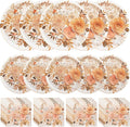Boho Fall Plates and Napkins Sets, Floral Paper Plates Supplies Serves 50 by CheeryLand