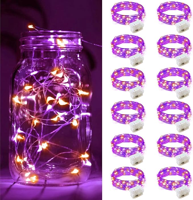 ZGWJ 12 Pack Fairy Lights Battery Operated, 7ft 20 Mini LED Fairy String Lights by ZGWJ