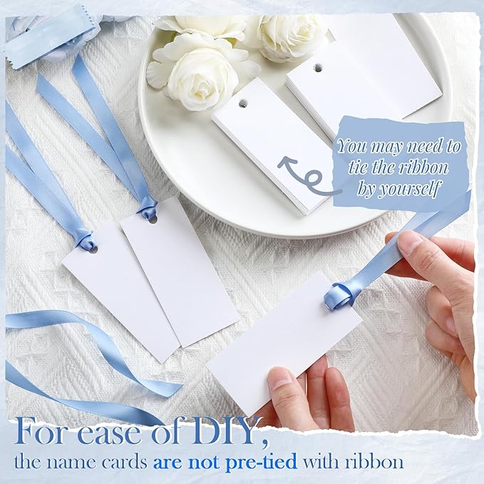 50 Pcs Name Place Cards for Table Setting Blank Wedding Place Cards - Image 3