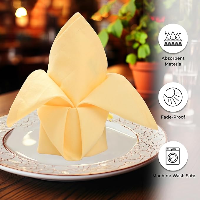 Urban Villa Fall Cloth Napkins 100% Cotton Slub Absorbent Dinner Napkins - Image 6