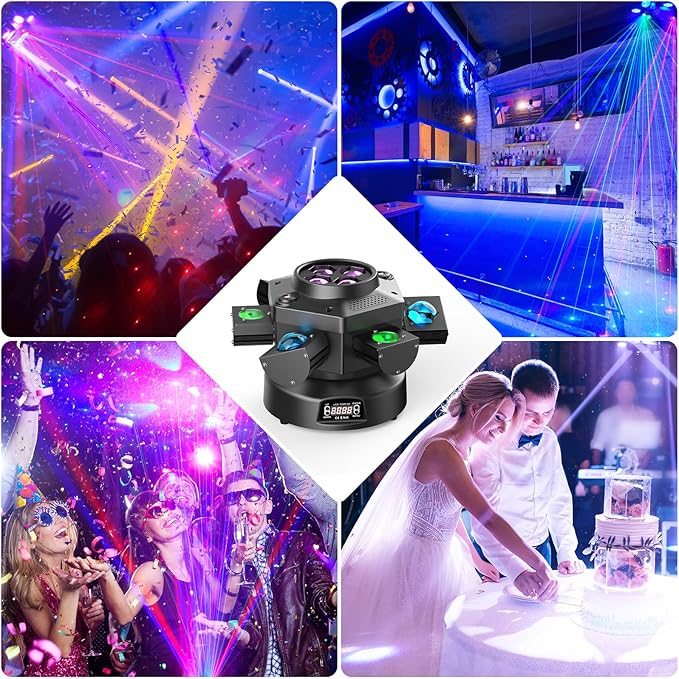 4-Pack Moving Head DJ Lights, 150W Party Light - Image 7