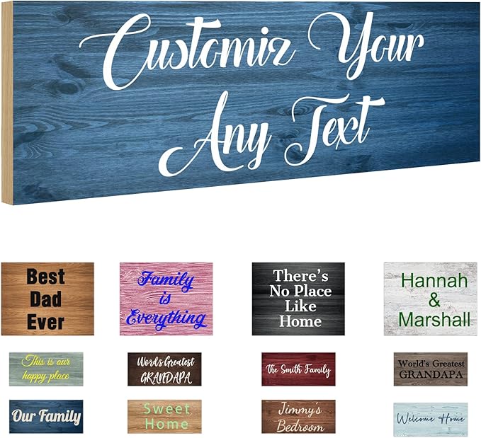 Custom Sign Personalized Wooden Signs by Qingxily