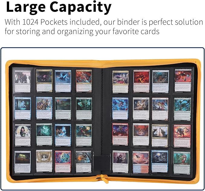 Snekdy premium 1024-pocket trading card binder, 16-pocket cards album, - Image 3