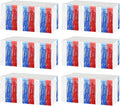 6 Pack 29x108 Inch Red Blue White Metallic Foil Fringe Tinsel Table Skirts by AIKENLIN