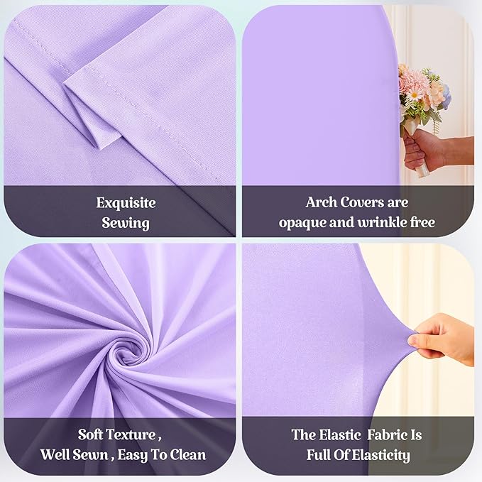 Purple Lavender Arch Backdrop Cover - Image 3