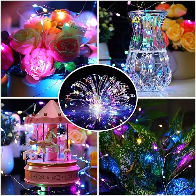 ZGWJ 24 Pack Fairy Lights Battery Operated, 7ft 20 Mini LED Fairy String Lights - Image 6