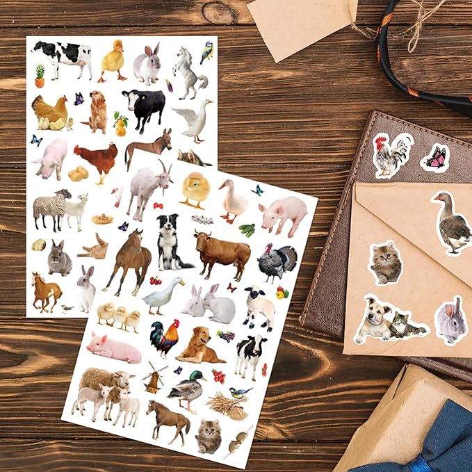 Farm Animals Stickers 720 Count Farm Animal Barnyard Cow Sheep Chicken Stickers - Image 5