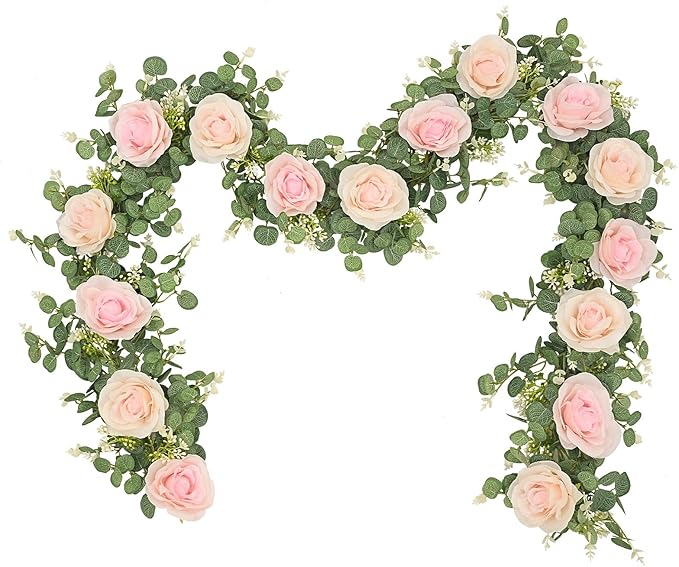 Dolicer 2Pcs 13Ft Artificial Eucalyptus Garlands by DolicerLANDSCAPEQ