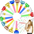 24 Pcs Party Blower Colorful Blowouts Noisemakers Birthday Blowouts Whistles by Twavang