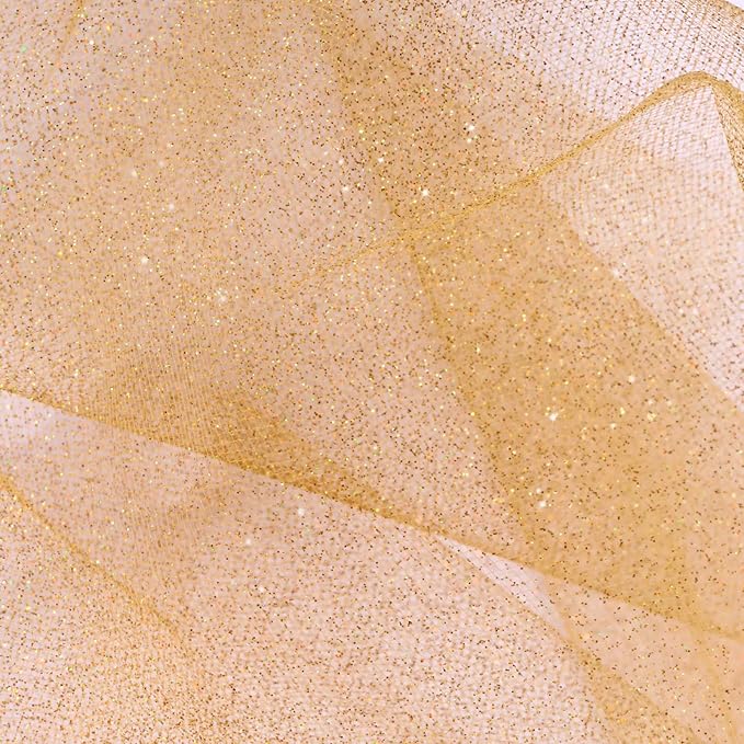 Sparkling Tulle Rolls, 15” by 30 Yards Glitter Tulle Spool Ribbon Fabric - Image 2