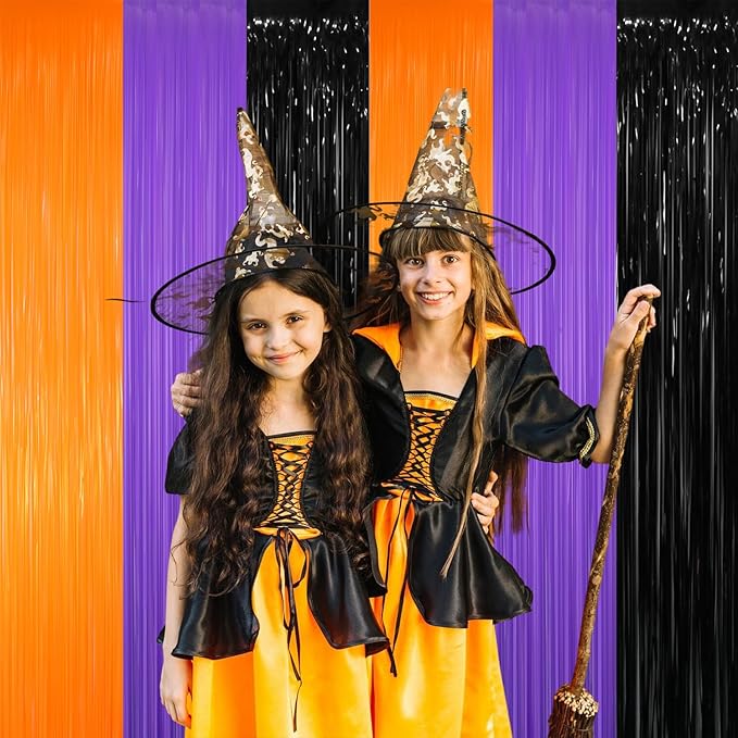 GOER 6.4 ft x 8.2 ft Metallic Tinsel Foil Fringe Party Backdrop - Image 6
