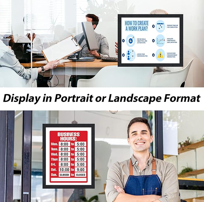 8.5"x 11" Self Adhesive Magnetic Sign Holder, Double Sided Window Magnetic - Image 8