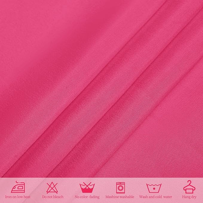10 Pack Hot Pink Tablecloths for 6 Foot Rectangle Tables 60 x 102 Inch - 6ft - Image 3