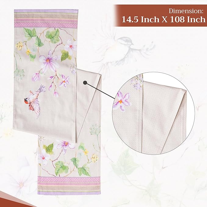 Maison d' Hermine Table Runner 100% Cotton Double Layer Table Runners 108 - Image 4