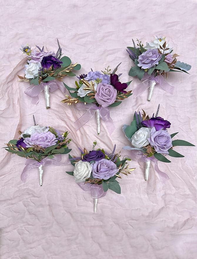 CherishedMoments Set of 6 Assorted Flower Centerpieces Mini Floral Wedding - Image 7