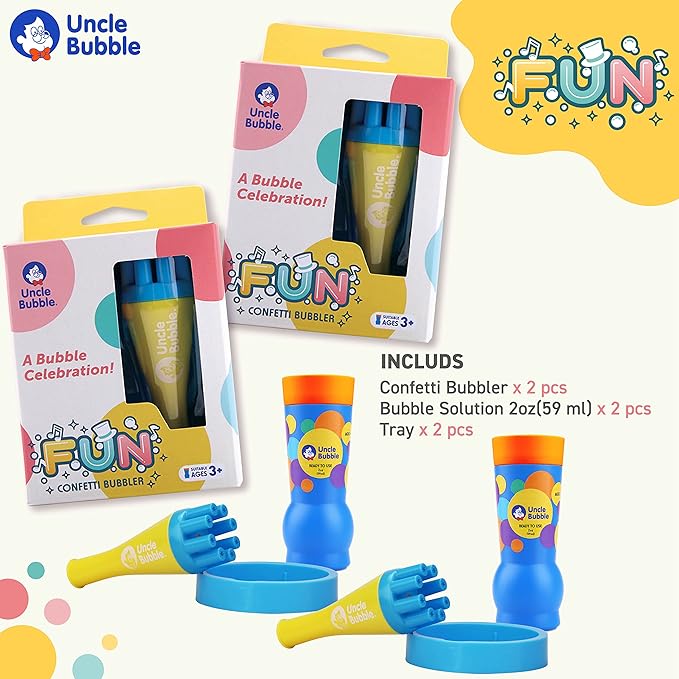 Uncle Bubble Confetti Bubbler 2 Sets - Image 3