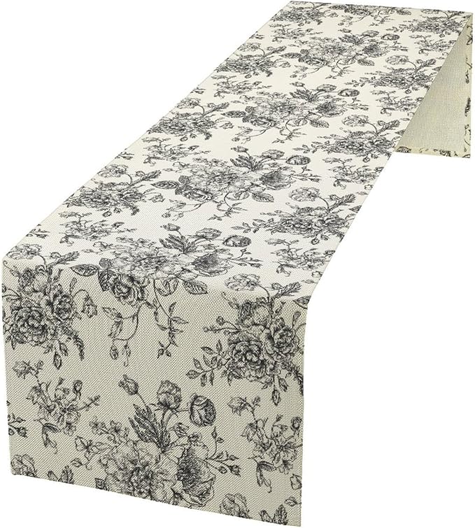 Vintage Flower Table Runner, 13x120 Inch by Unknown