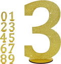 TONIFUL 11.8 Inch Gold Glitter Numbers Table Centerpieces 0-9 Birthday Party by TONIFUL