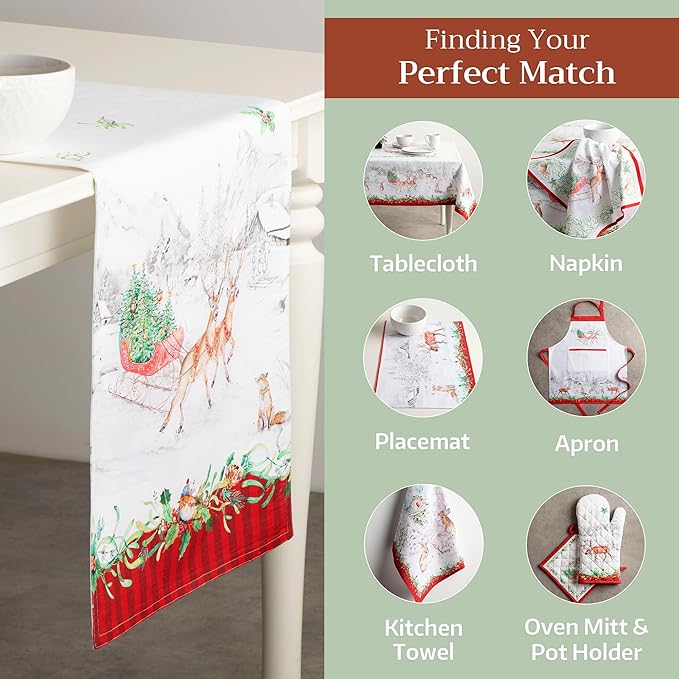 Maison d' Hermine Table Runner 100% Cotton Double Layer Table Runners 108 - Image 5